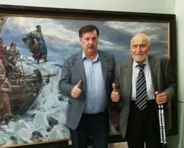 Верховный Атаман СКВРиЗ Валерий Камшилов и Председатель Казачьего Совета Старейшин казачий генерал Николай Дроздов
